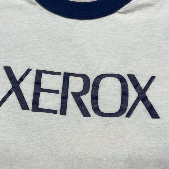 Vintage 70s 80s Xerox Ringer Shirt - Picture 3 of 4